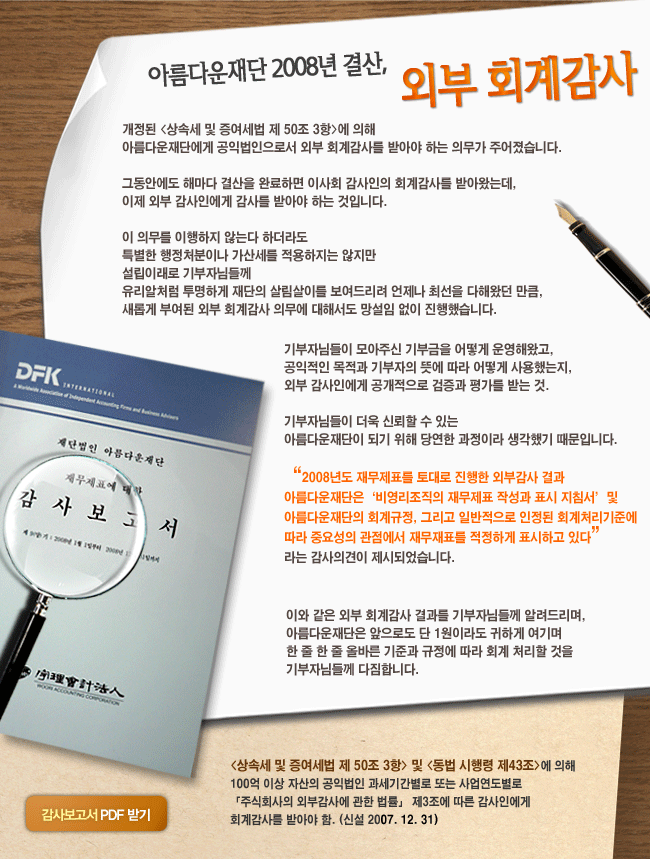 2008년 외부회계감사