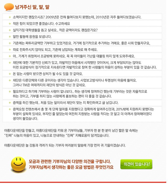 전화모금 결과안내
