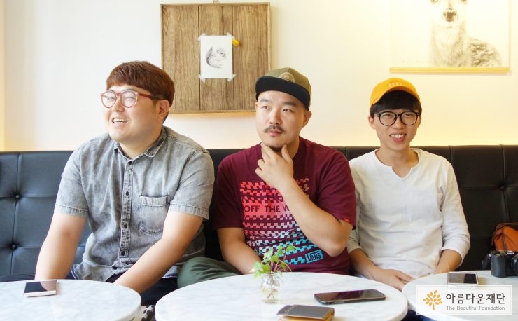 (왼쪽부터) 최동환 프로젝트 매니저, 이광혁 기획팀장 , 윤석현 사무국장