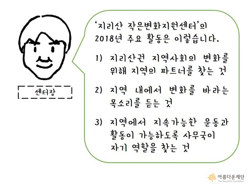 지리산 작은변화지원센터 활동가 인터뷰 