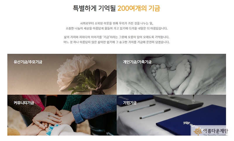 아름다운재단 기금소개