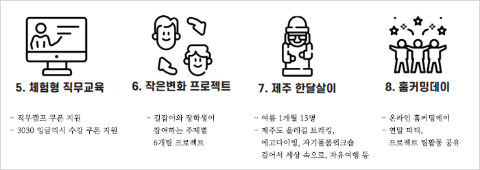 교육비 지원 외에 자기계발을 위한 다양한 지원을 수행하고 있습니다.