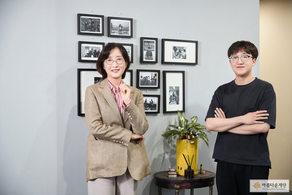 (사)PIE나다운청년들의 김혜원 대표, 김상민 매니저