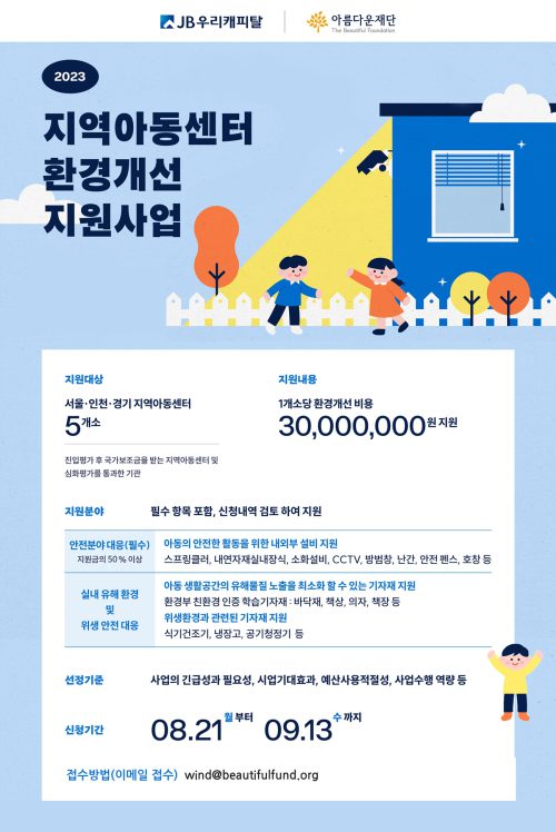 지역아동센터 환경개선 지원사업 포스터