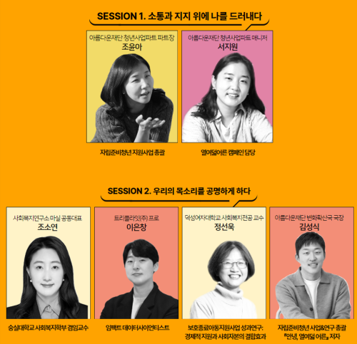 자립준비청년사업 임팩트 발표회 '열여덟 어른, 공명하다' 발표자