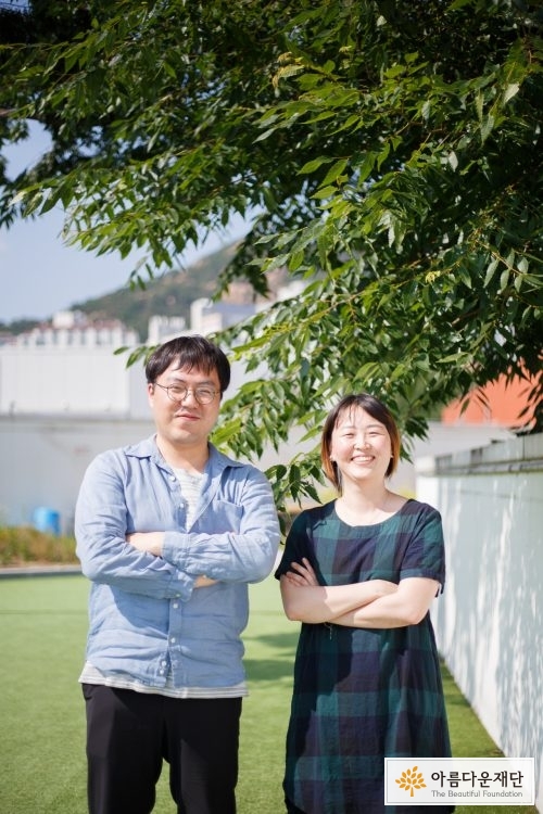 노동건강연대 정우준, 박혜영 활동가