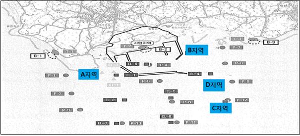 제주해군기지의 영향을 직접적으로 받을 것이라 예측되는 4지점을 조사지점으로 정했다. 향후 3년간 조사를 지속할 것이다.