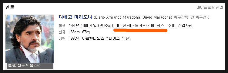 아르헨티나 출신 디에고 마라도나