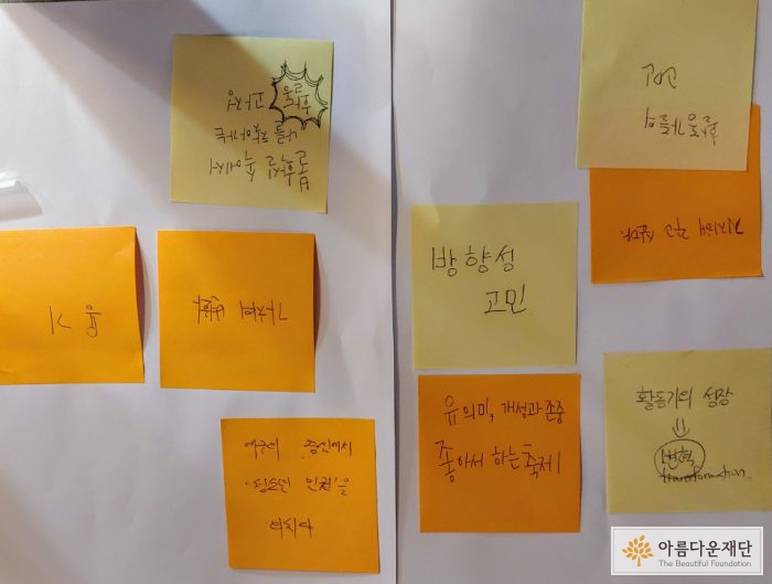 함께 기관방문하여 이야기를 나누며, 드는 생각들을 정리했습니다.